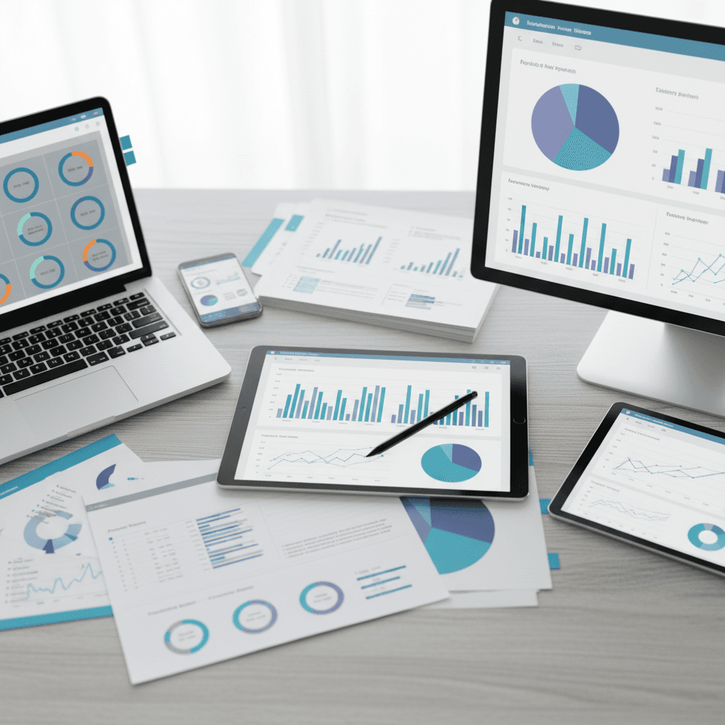 Business management software and analytics dashboard