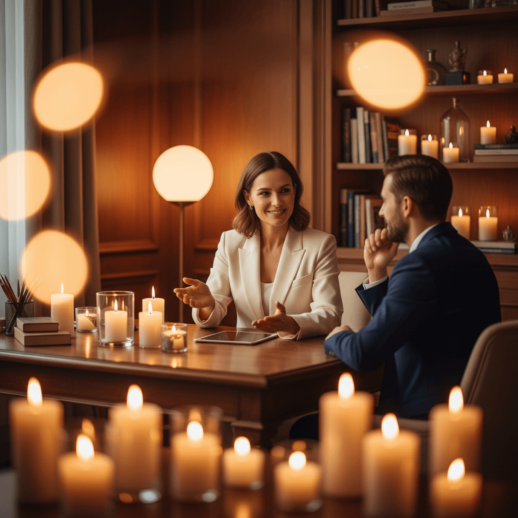 Business owner in professional office consultation